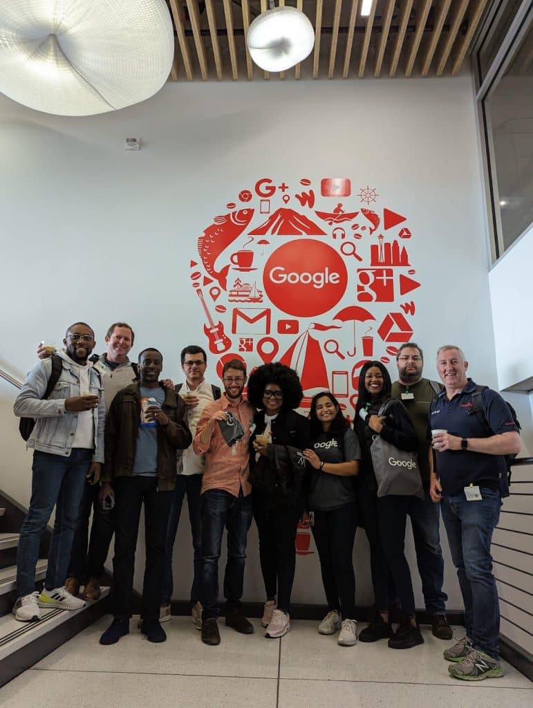 From left: Toni Yannick Kalombo, Edward Lawrence, Innocent Ruzindana, Issam Fayad, Ben Maddison, Isabel Odida, Quamar Fatima (Google), Portia Rabonda, Bennie Joubert, Alan Kemp