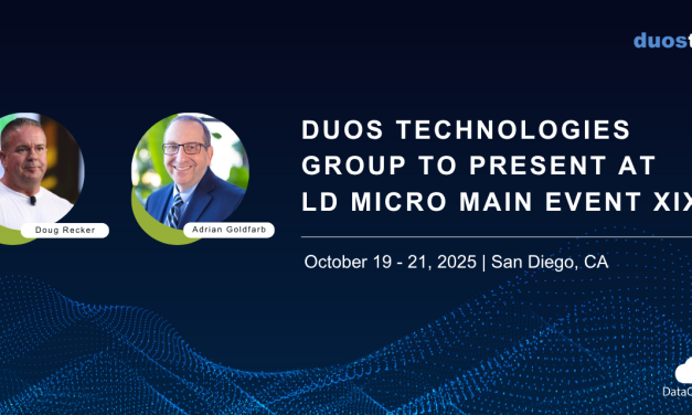 Duos Technologies Group to Present at LD Micro Main Event XIX