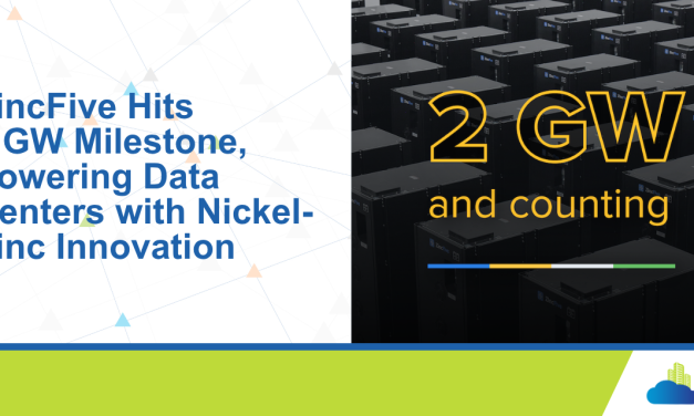 ZincFive Hits 2 GW Milestone, Powering Data Centers with Nickel-Zinc Innovation