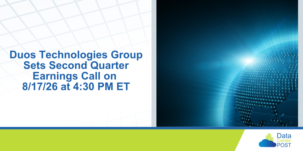 Duos Technologies Group, Inc. Shares Q2 2026 Results Amid AI Infrastructure Momentum 1 Duos Technologies Group, Inc. Shares Q2 2026 Results Amid AI Infrastructure Momentum